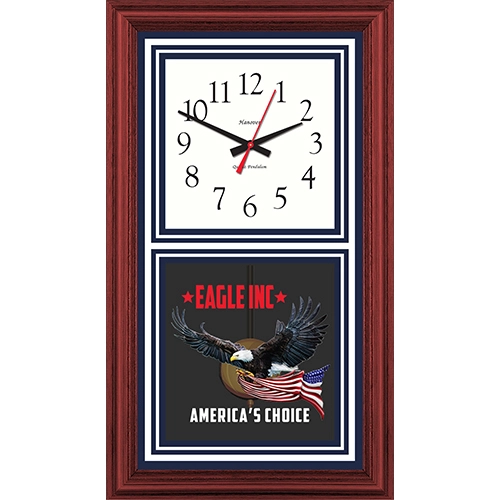 Solid Wood Framed Clock 12″ x 20″
