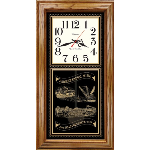 Solid Wood Framed Clock 13″ x 24″